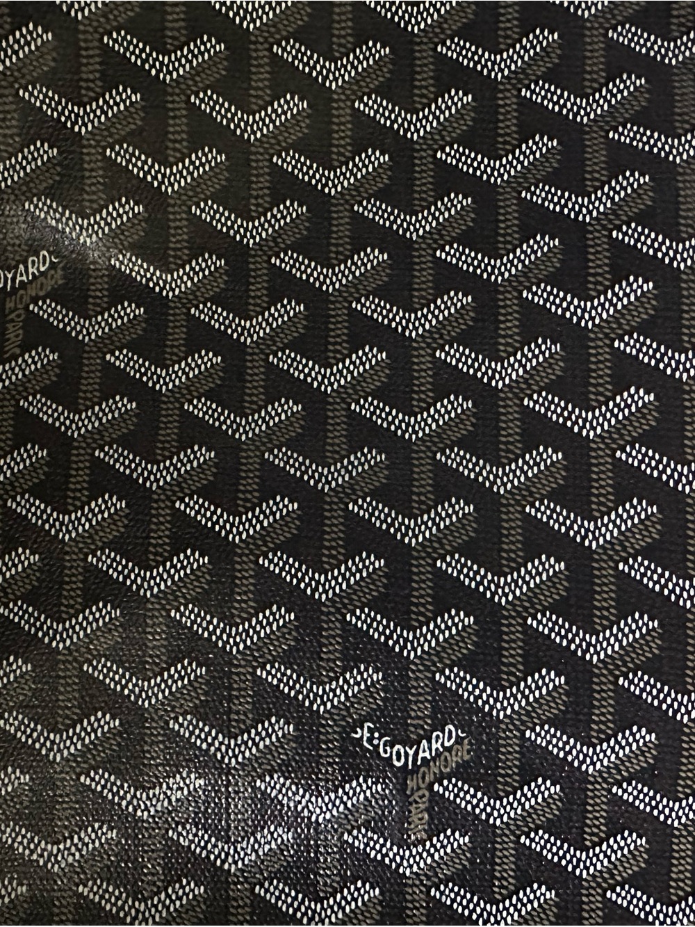 Black Patterned Hobo Bag with Matching Pouch - Picture 10 of 10